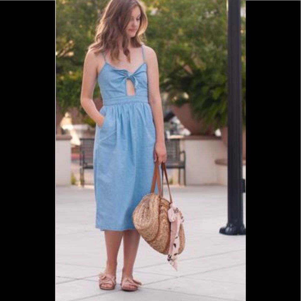 New Look Bow Front midi dress